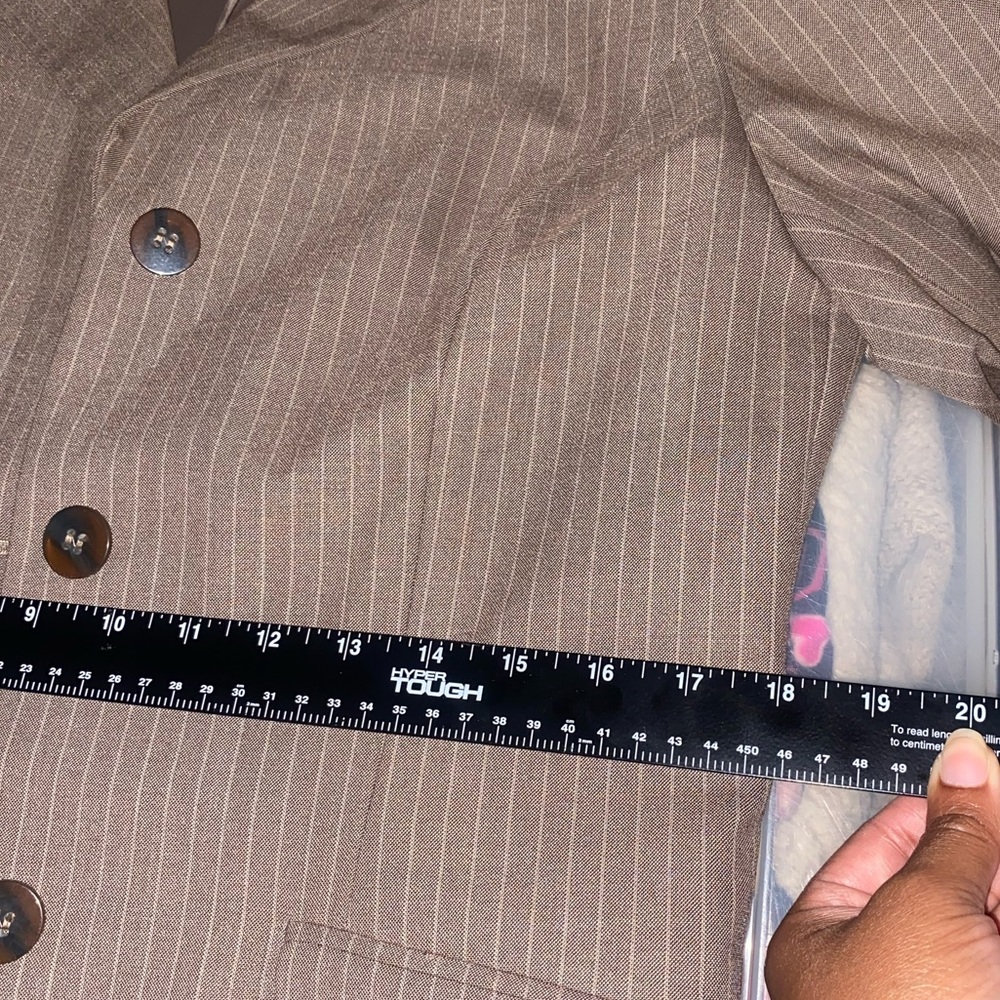 Kasper Classics Three Button Brown Blazer and Skirt Set - Picture 10 of 12